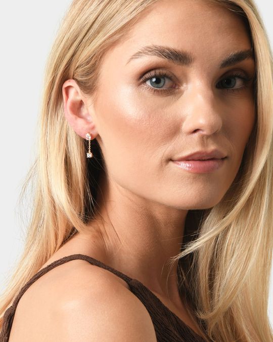 Rose 16k Gold 3pc Earring Set