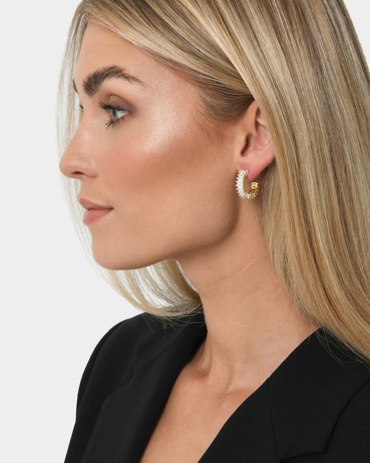 Isa 16k Gold Plated Earrings