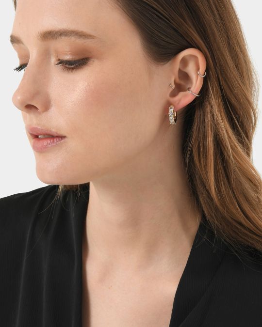 Gemma 16k Gold Plated Earrings