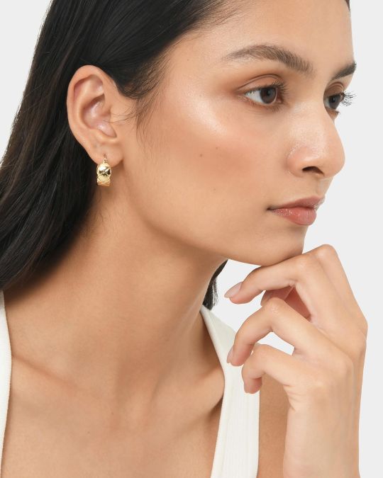 Mazzy 16k Gold Plated Earrings