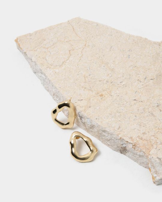 Elif 16k Gold Plated Earrings