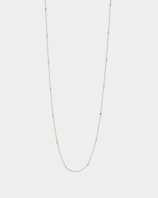 Tori Silver Long Necklace