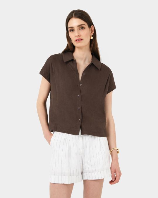 Ami Linen Collar Shirt