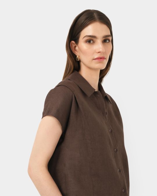 Ami Linen Collar Shirt