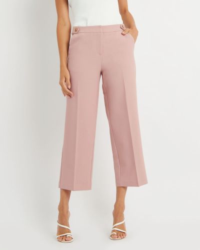 Forcast Clothing, the Toni Straight Leg Pants features classic straight leg cut and added side buttons for detail