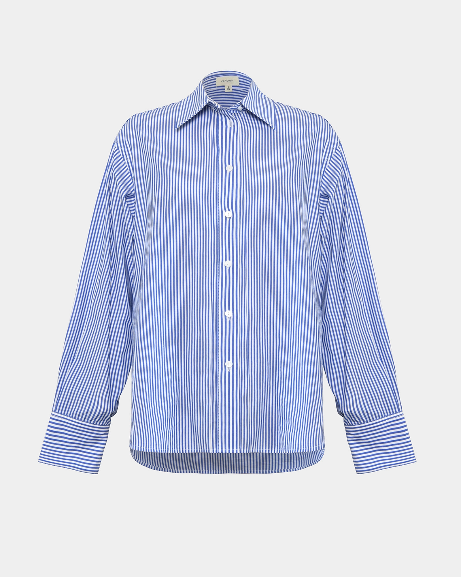 Manhattan Striped Cotton Shirt | Blue| Forcast - Forcast AU