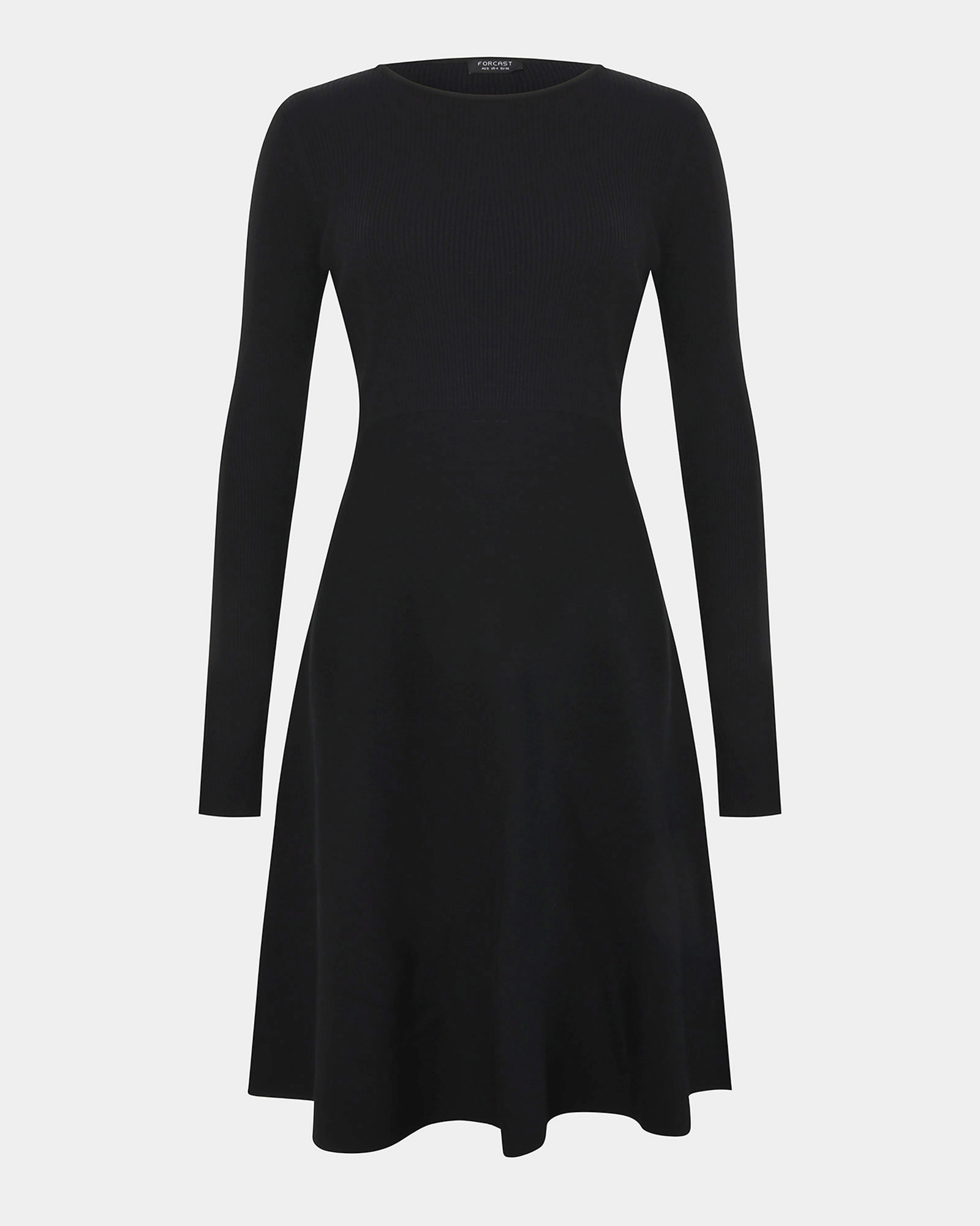 Boston A-Line Knit Dress | Black | Forcast - Forcast AU