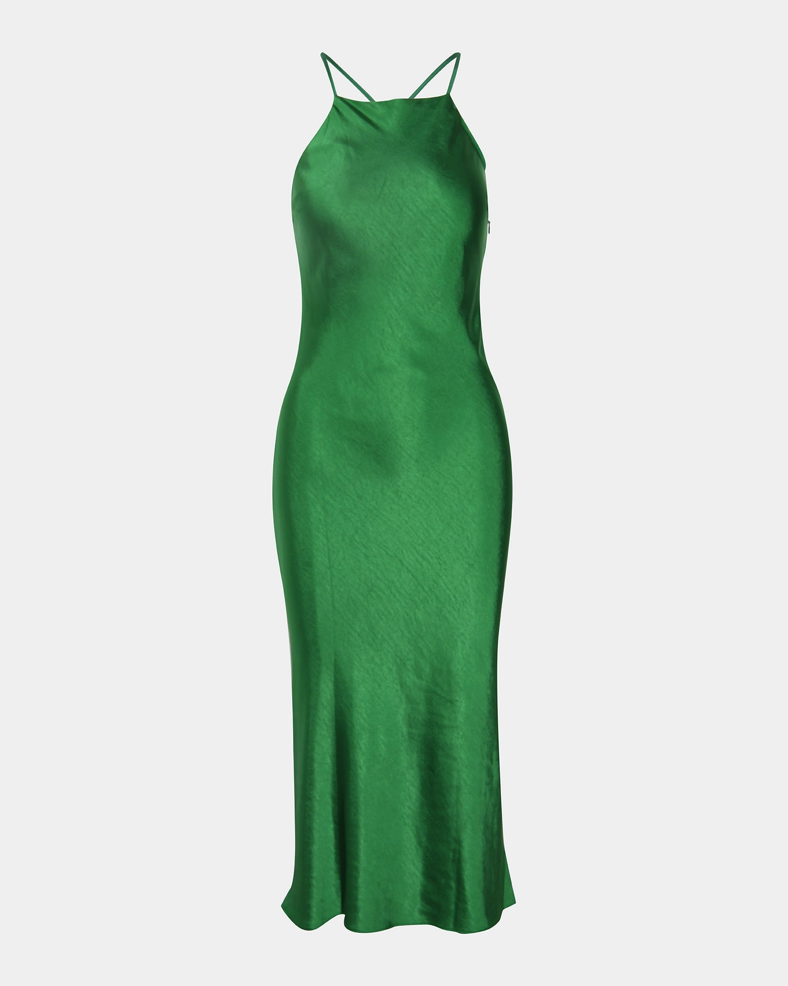 Samaya Satin Midi Dress | Green | | Forcast - Forcast AU