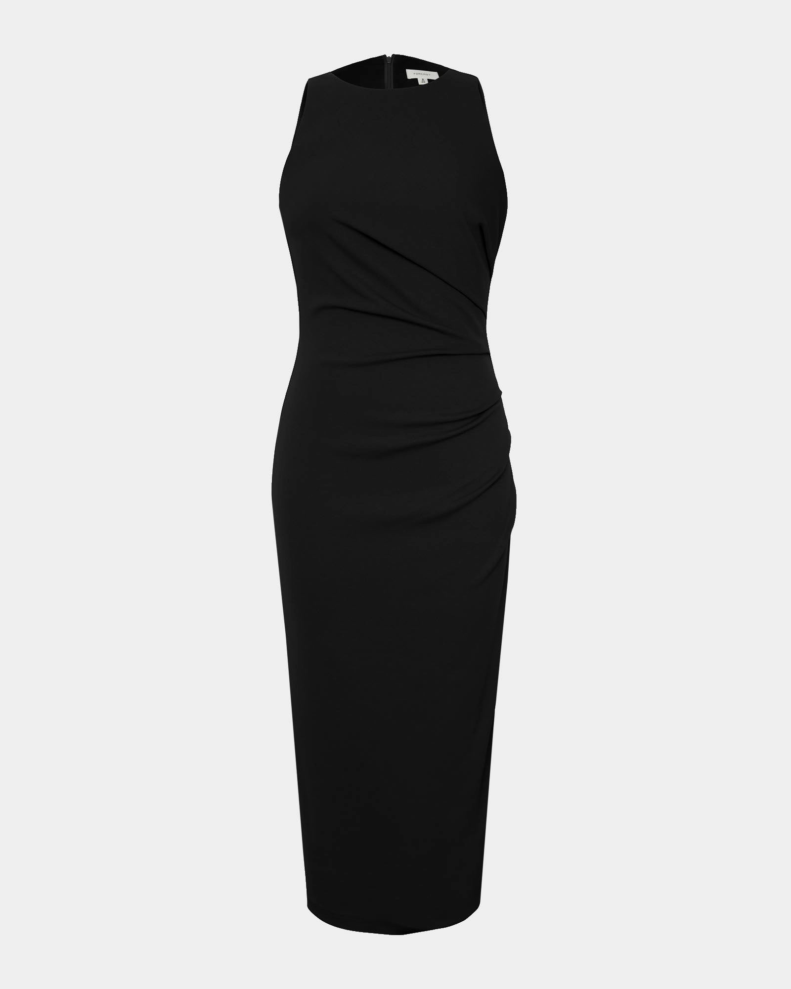 Leah Side Ruched Midi Dress 