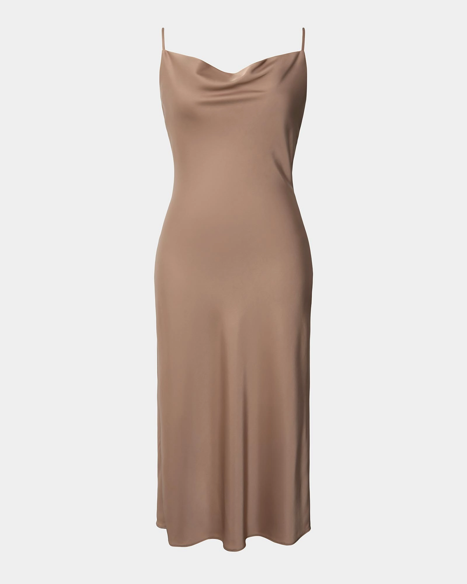 Joy Satin Cowl Neck Dress