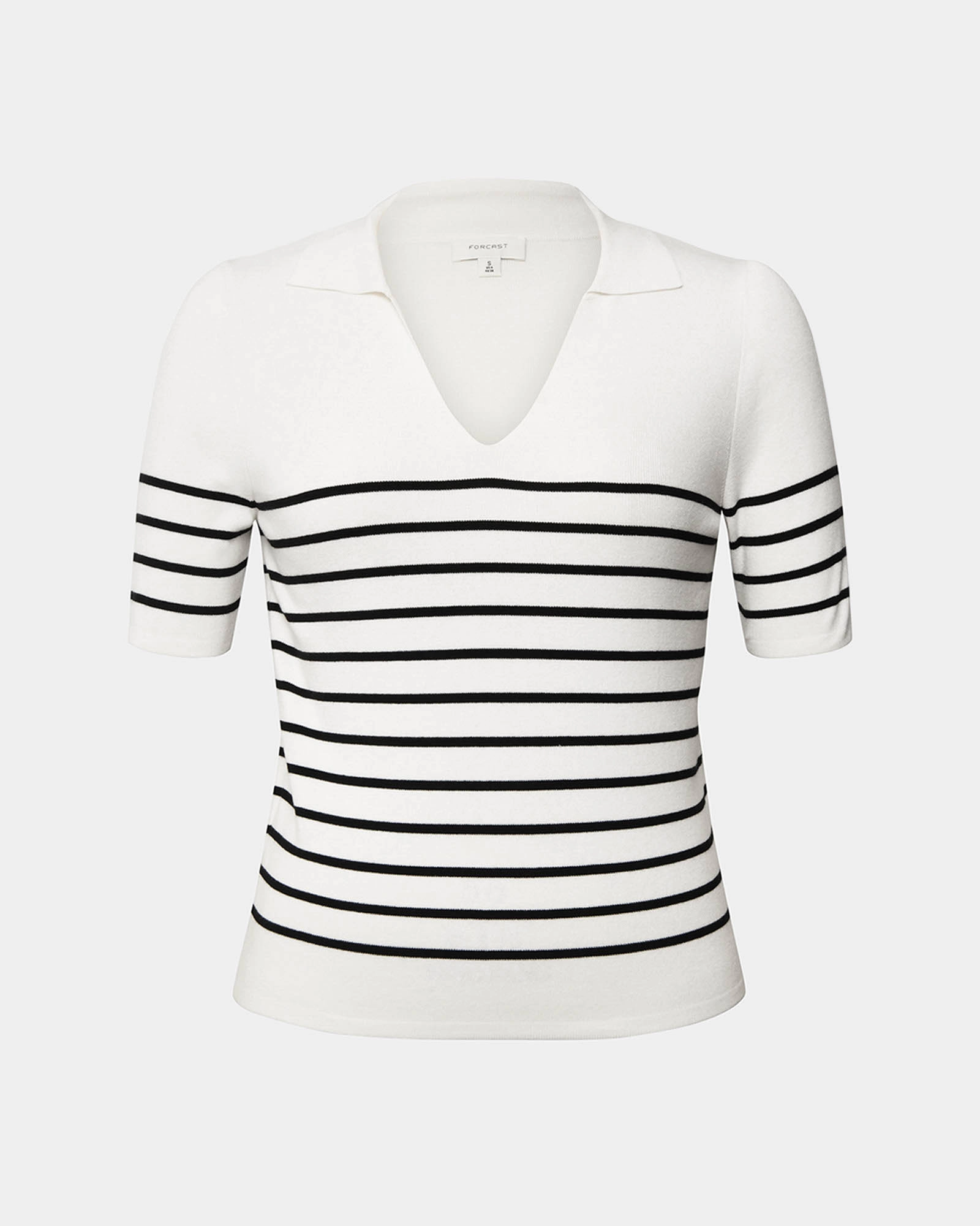 Kiki V-neck Collar Stripe Top