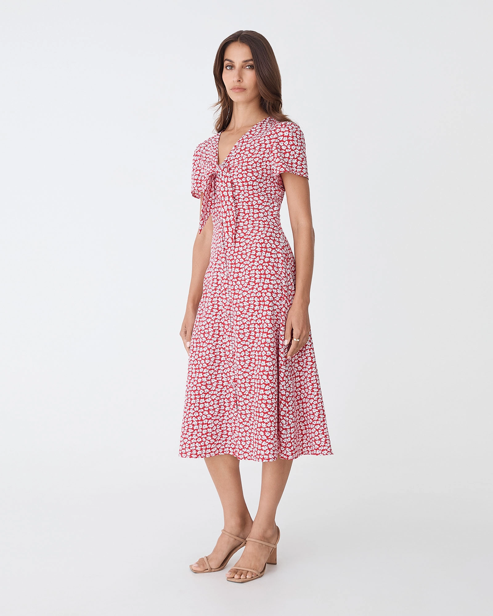 Tara Floral Button Midi Dress