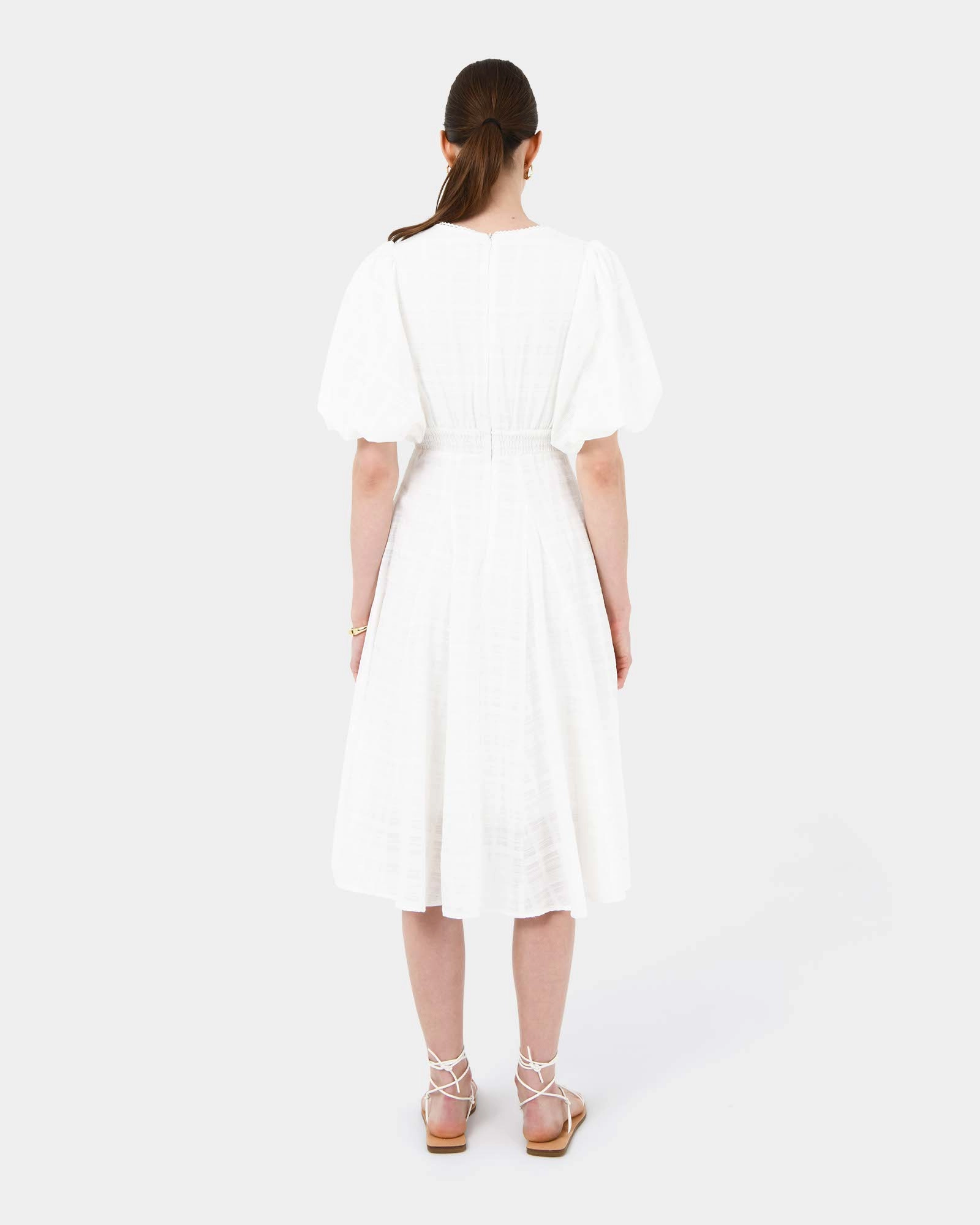 Iris Puff Sleeve Midi Dress
