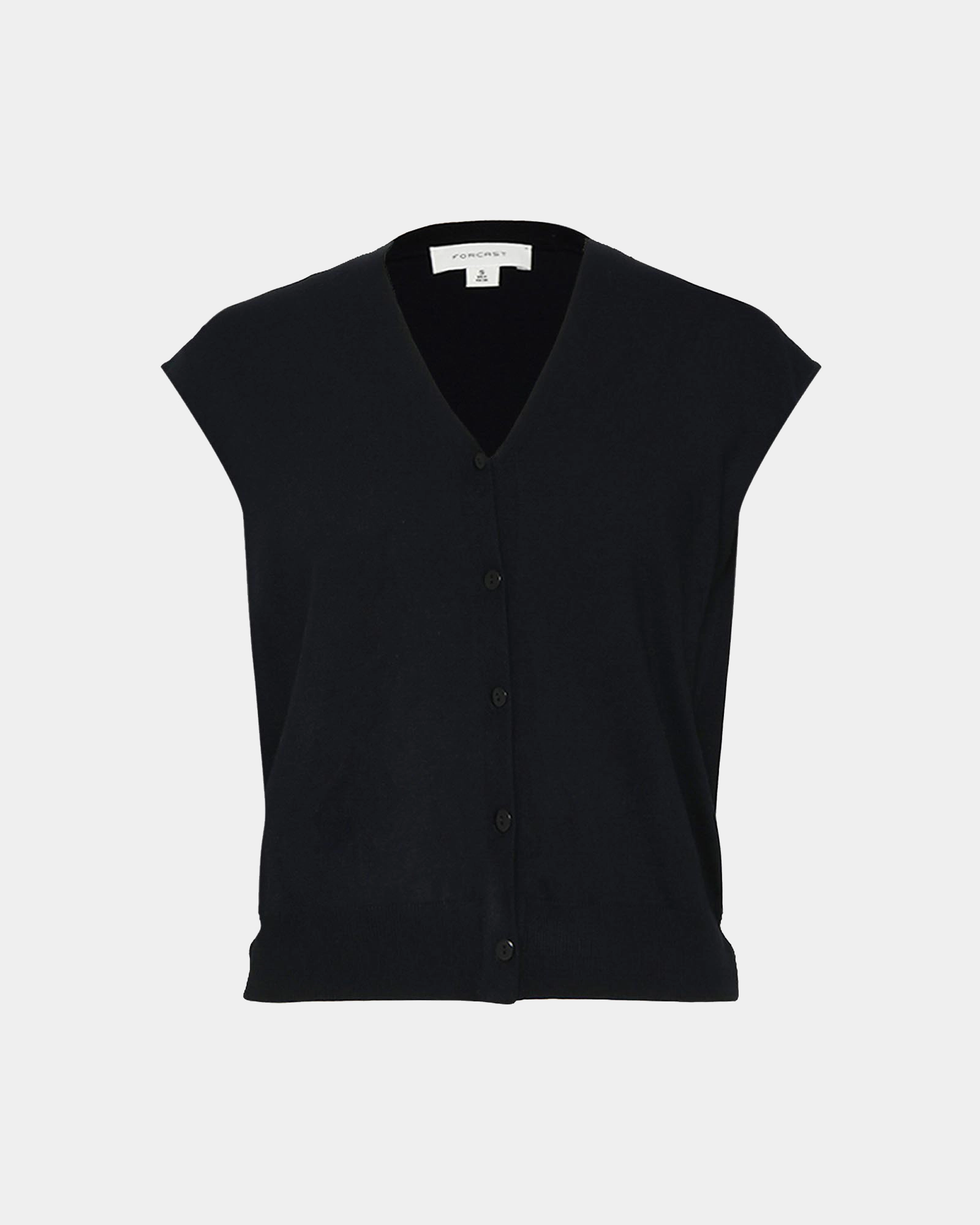 Nina Von C Women's Sleeveless Vest - Wool Silk Blend, Black, Size M