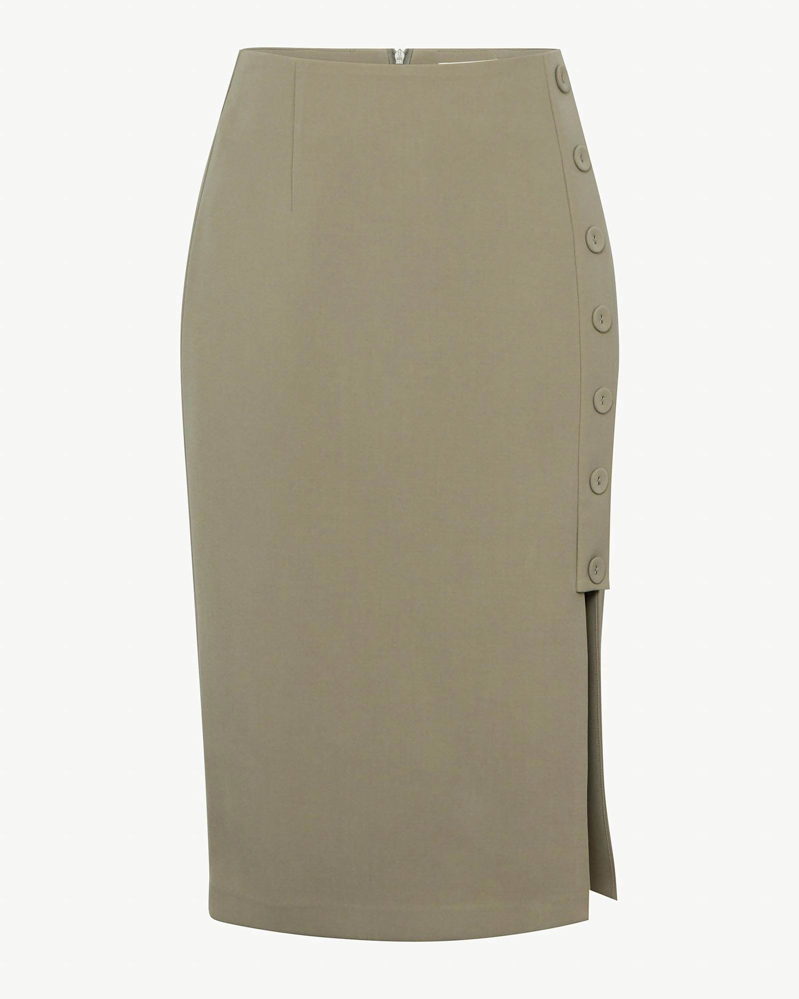 Ace Side Button Skirt Taupe Forcast AU