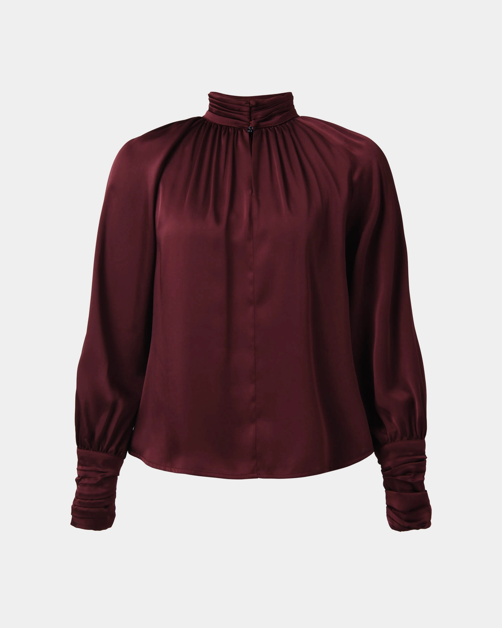 Anna Pleated Satin Blouse 