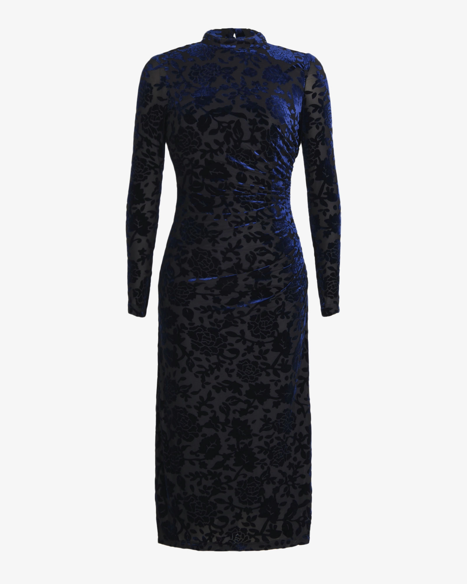 Sapphire Velvet Burnout Dress