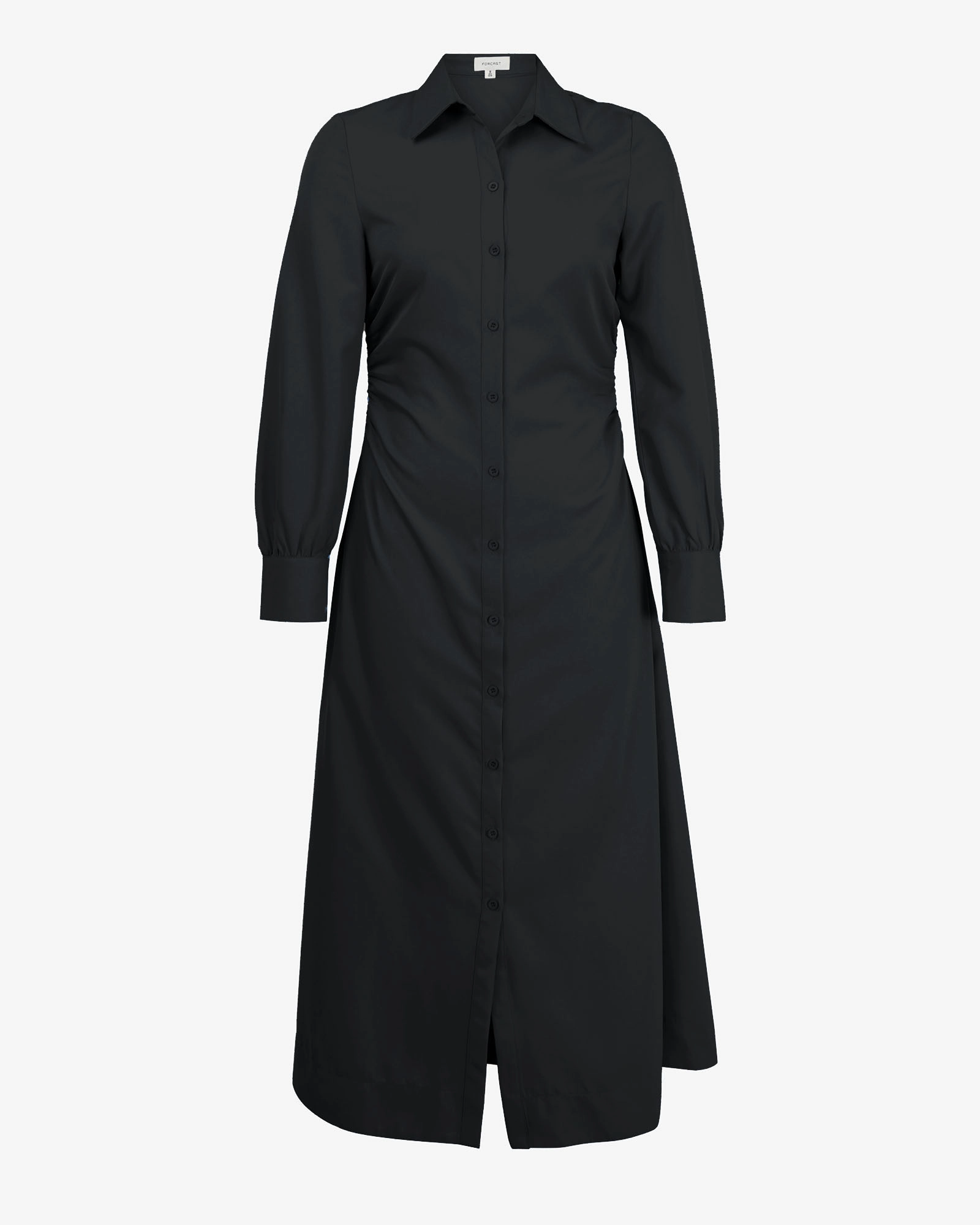 Lune Ruched Shirt Dress