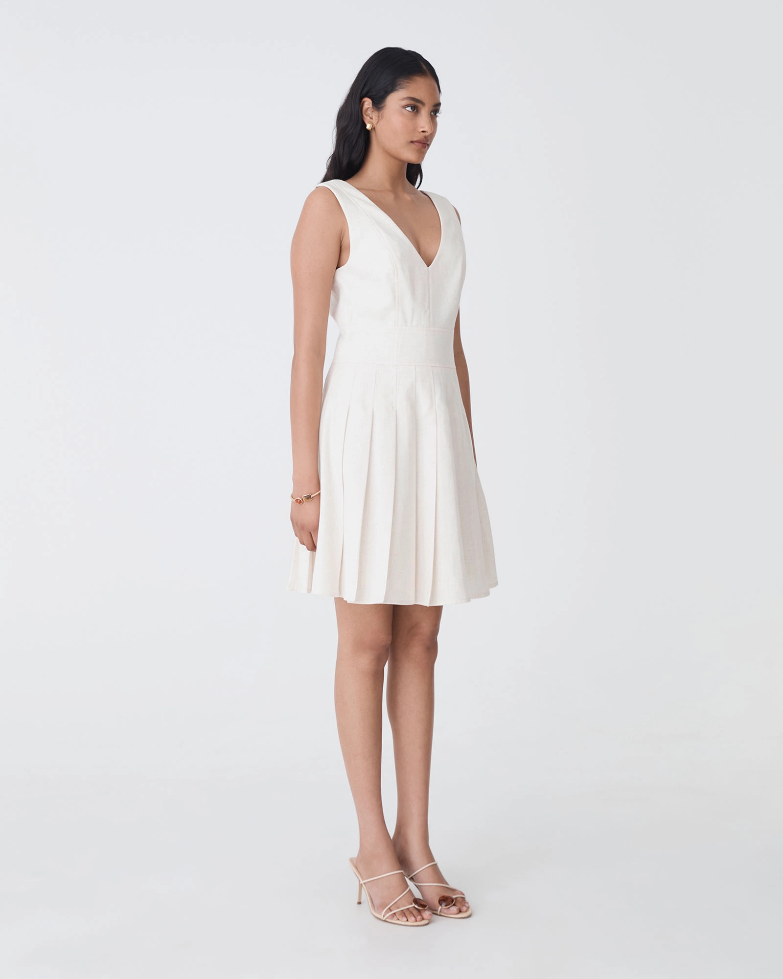 Mikala Pleated Mini Dress