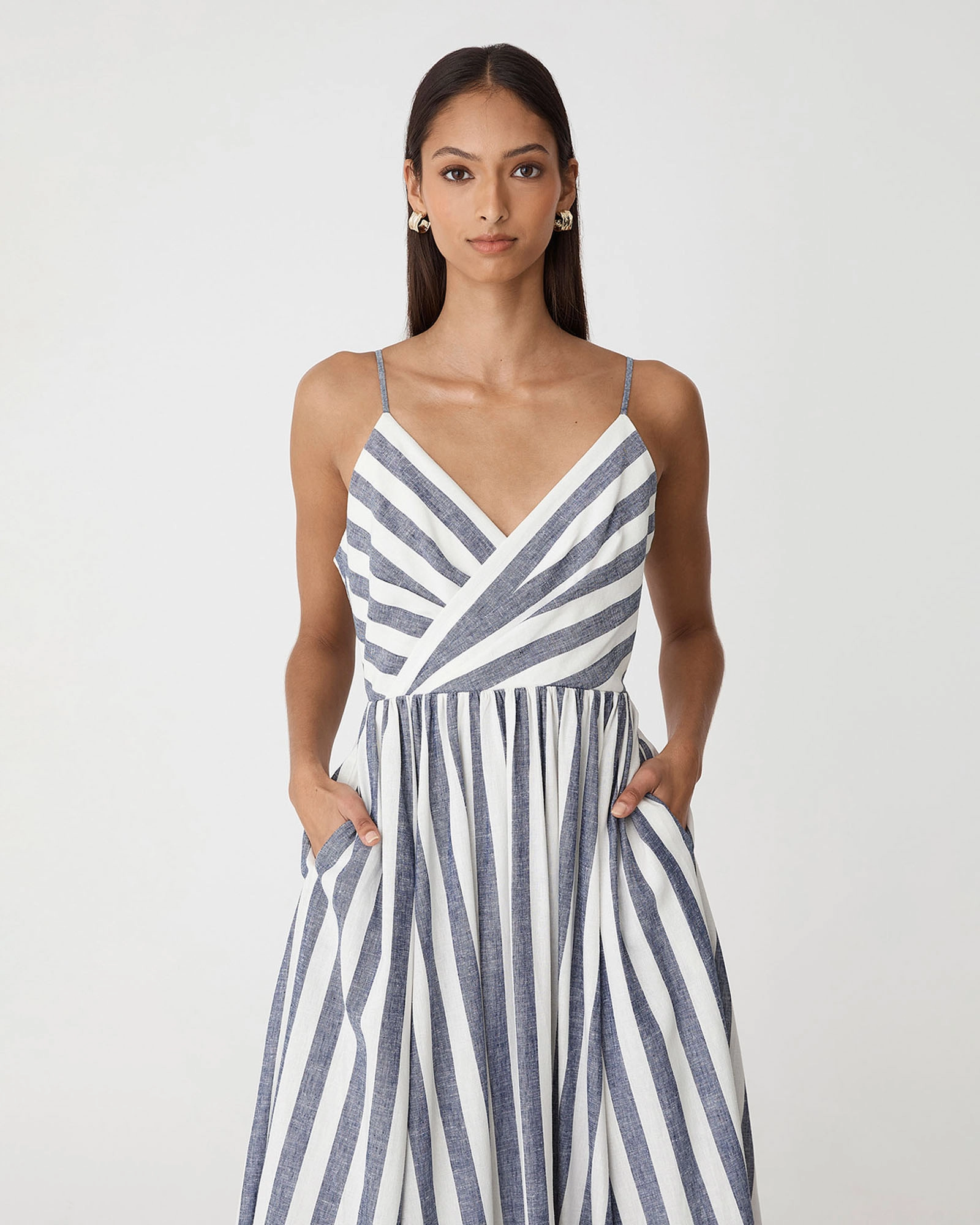 Ikaria Linen Crossover Dress