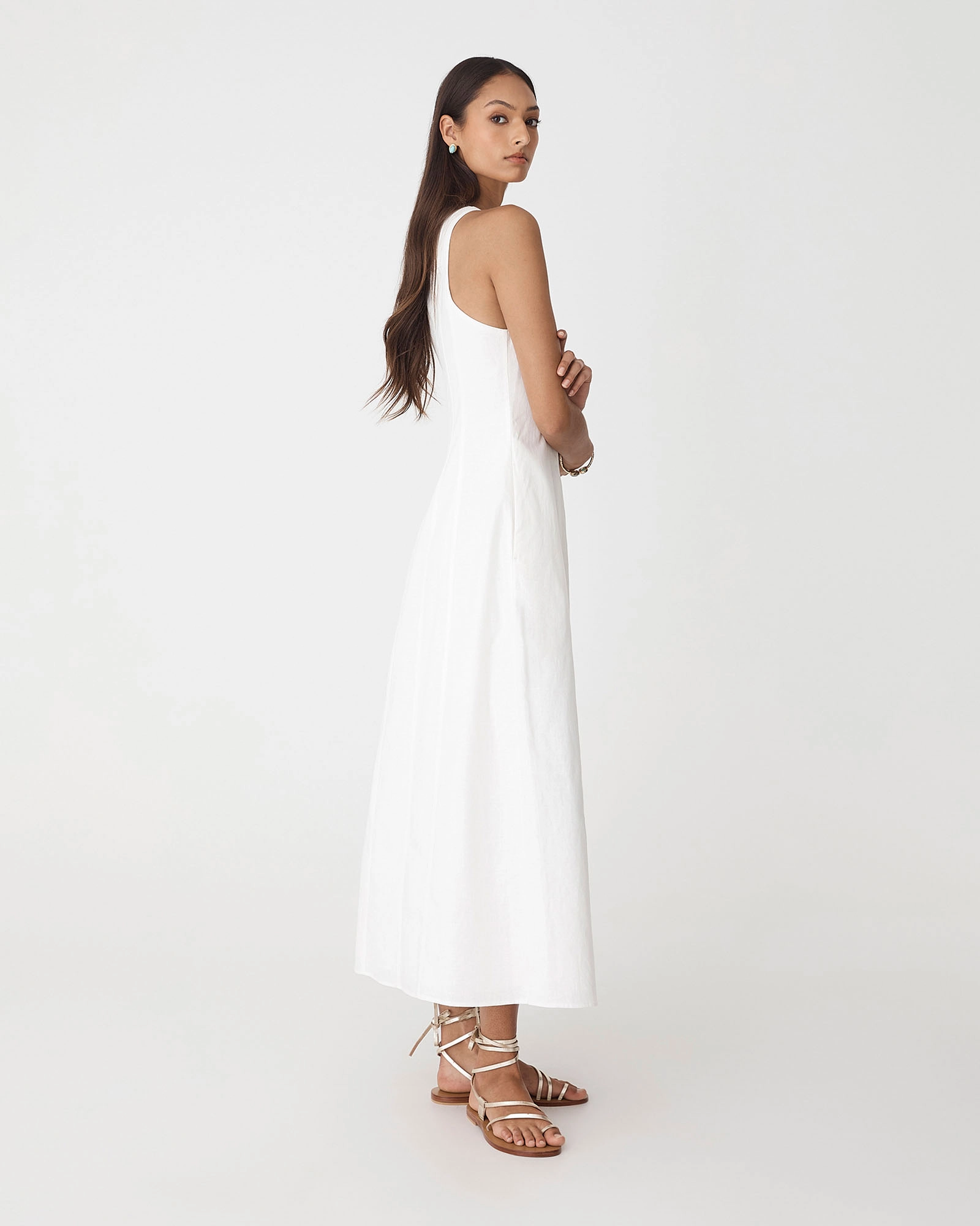 Tory Linen Blend Panel Dress
