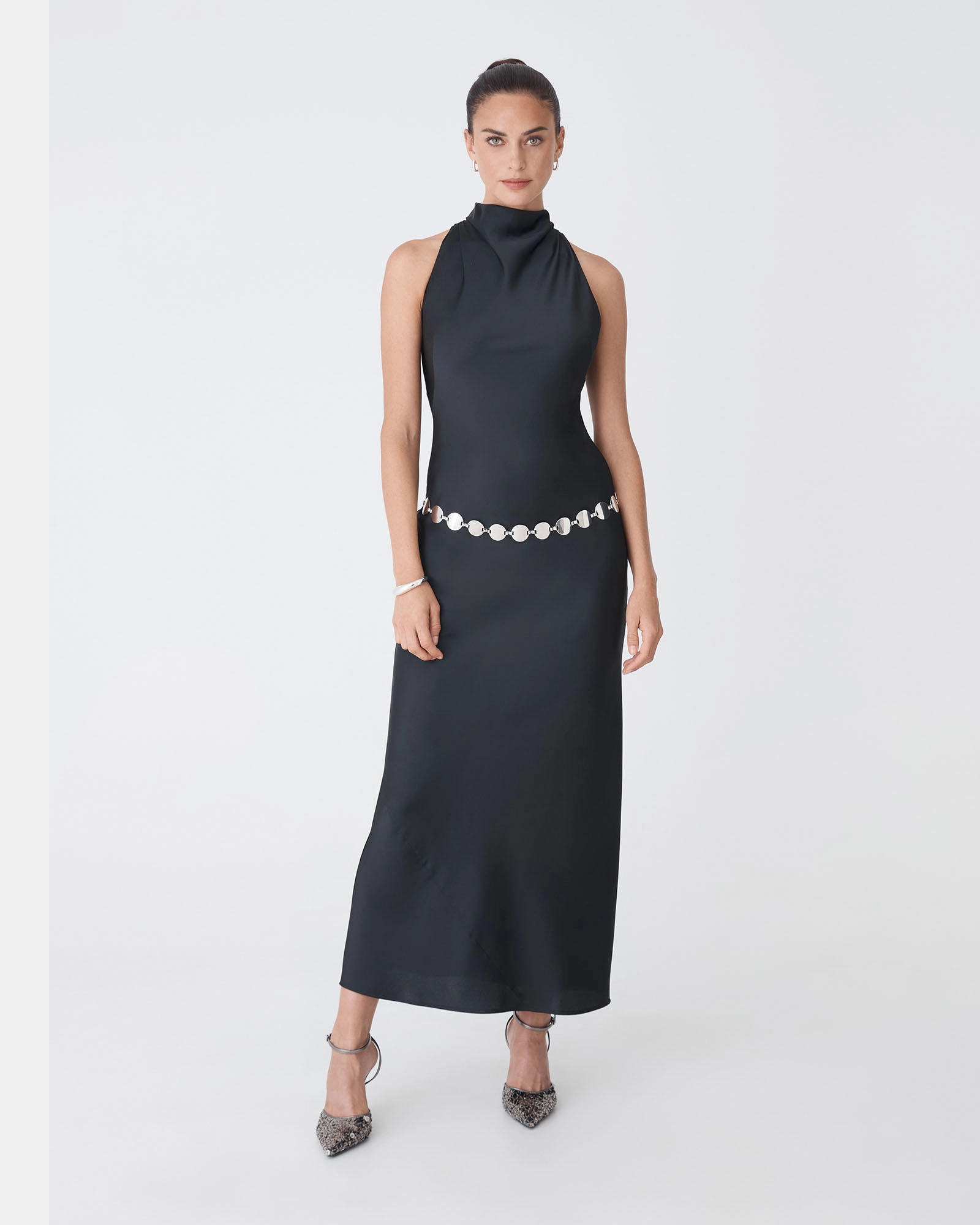 Delilah Bias Satin Dress