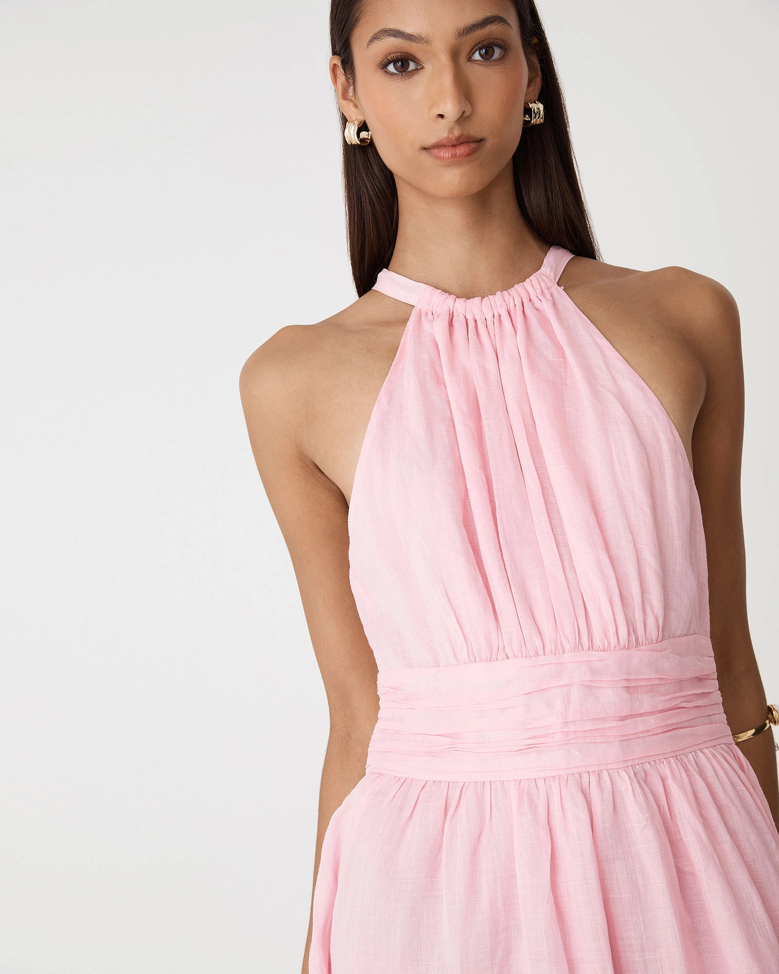 Miami Gathered Neck Hemp Dress