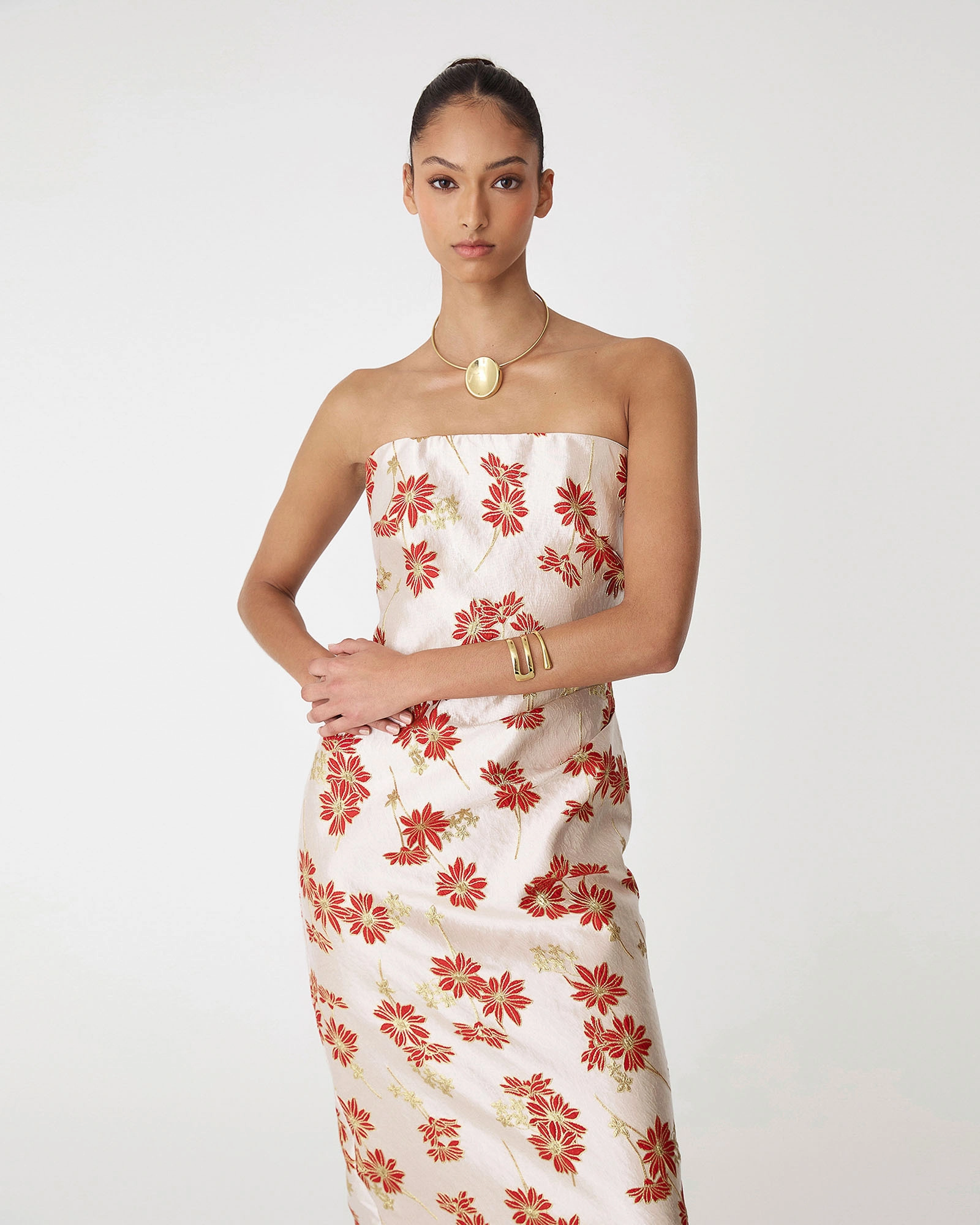 Priya Strapless Column Dress