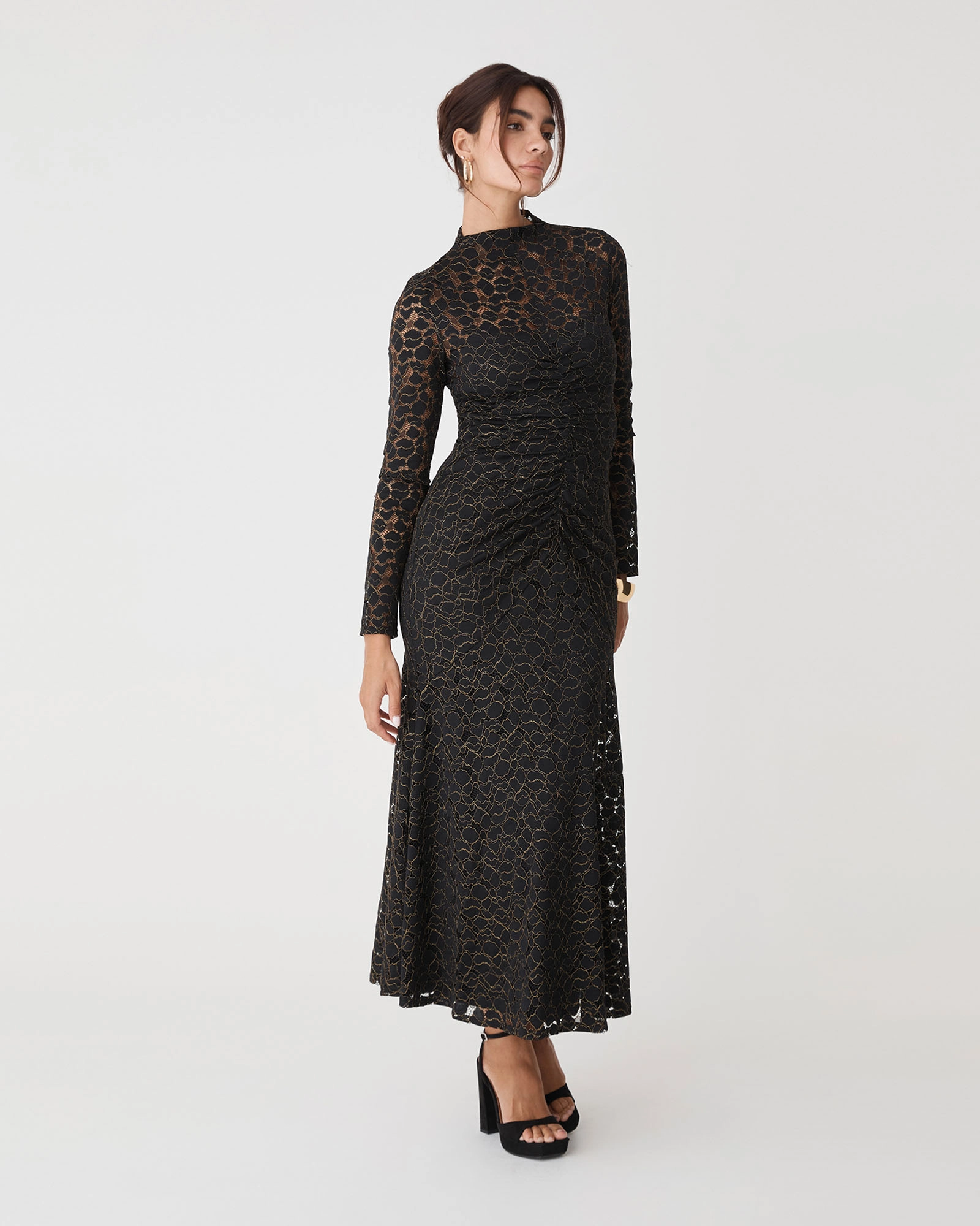 Romy Lace Ruched Dress