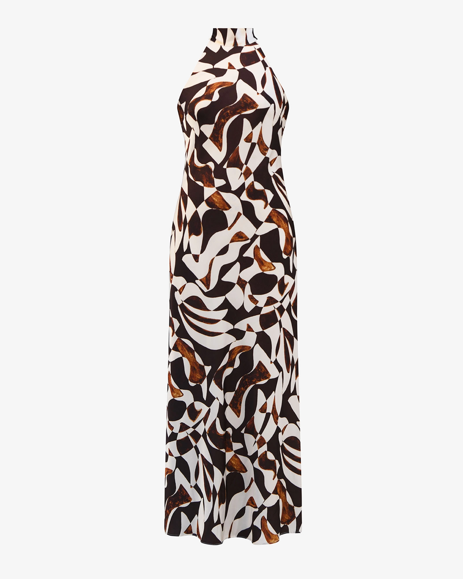 Hazel Printed Halter Dress