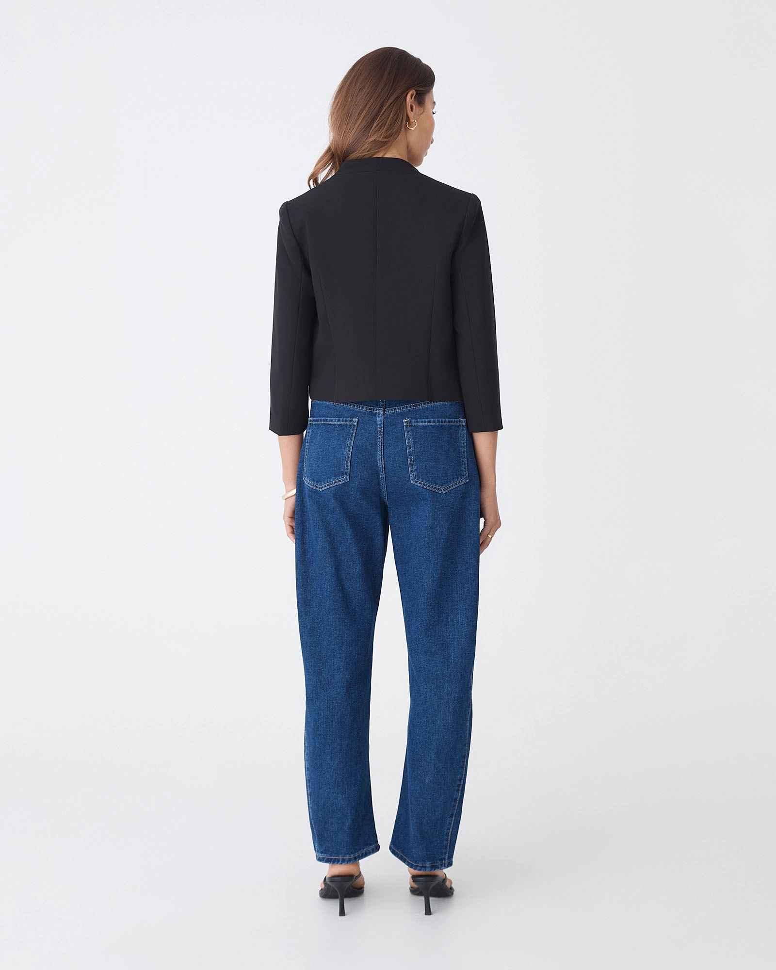 Nikki Collarless Crop Jacket