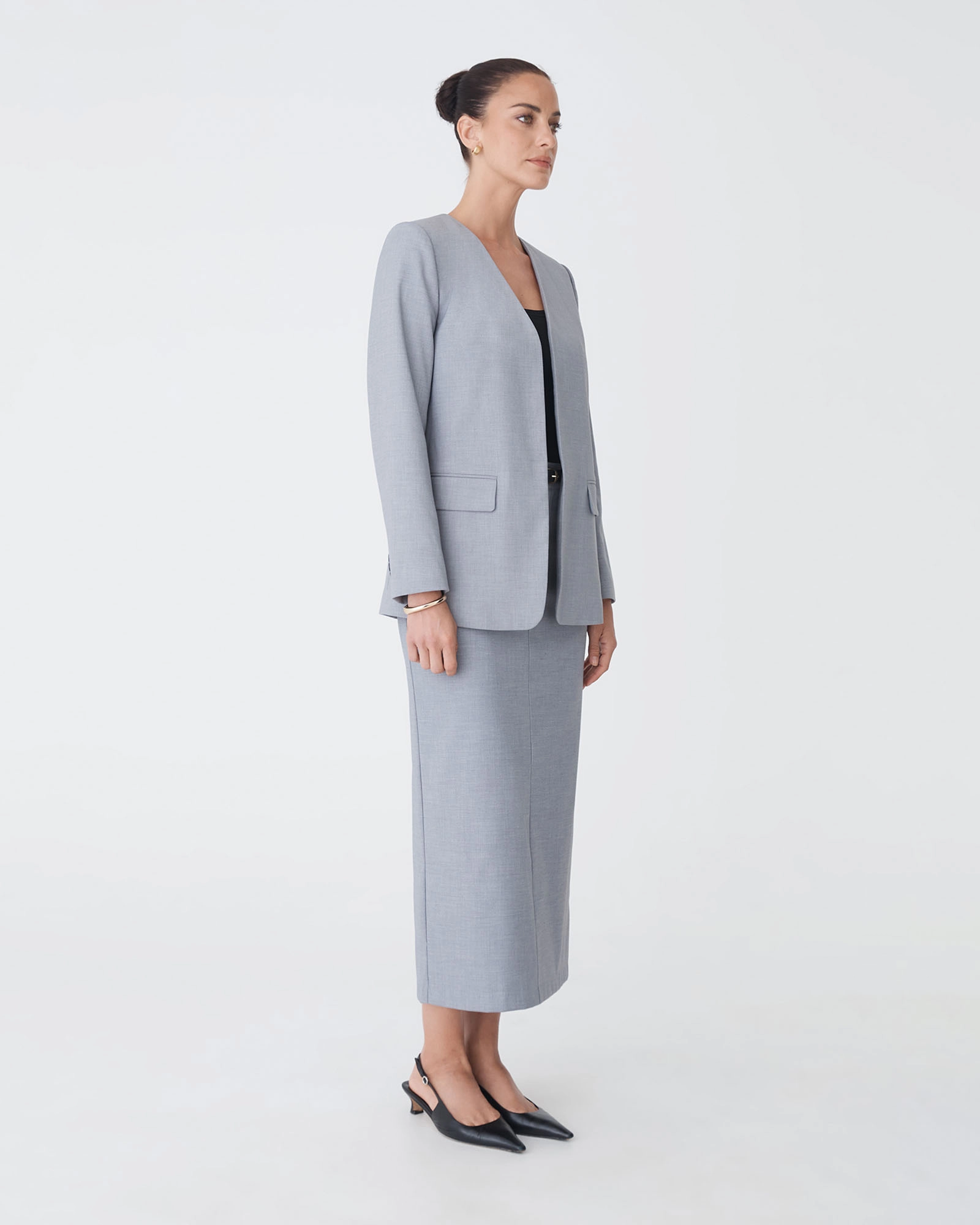 Aaria Collarless Blazer