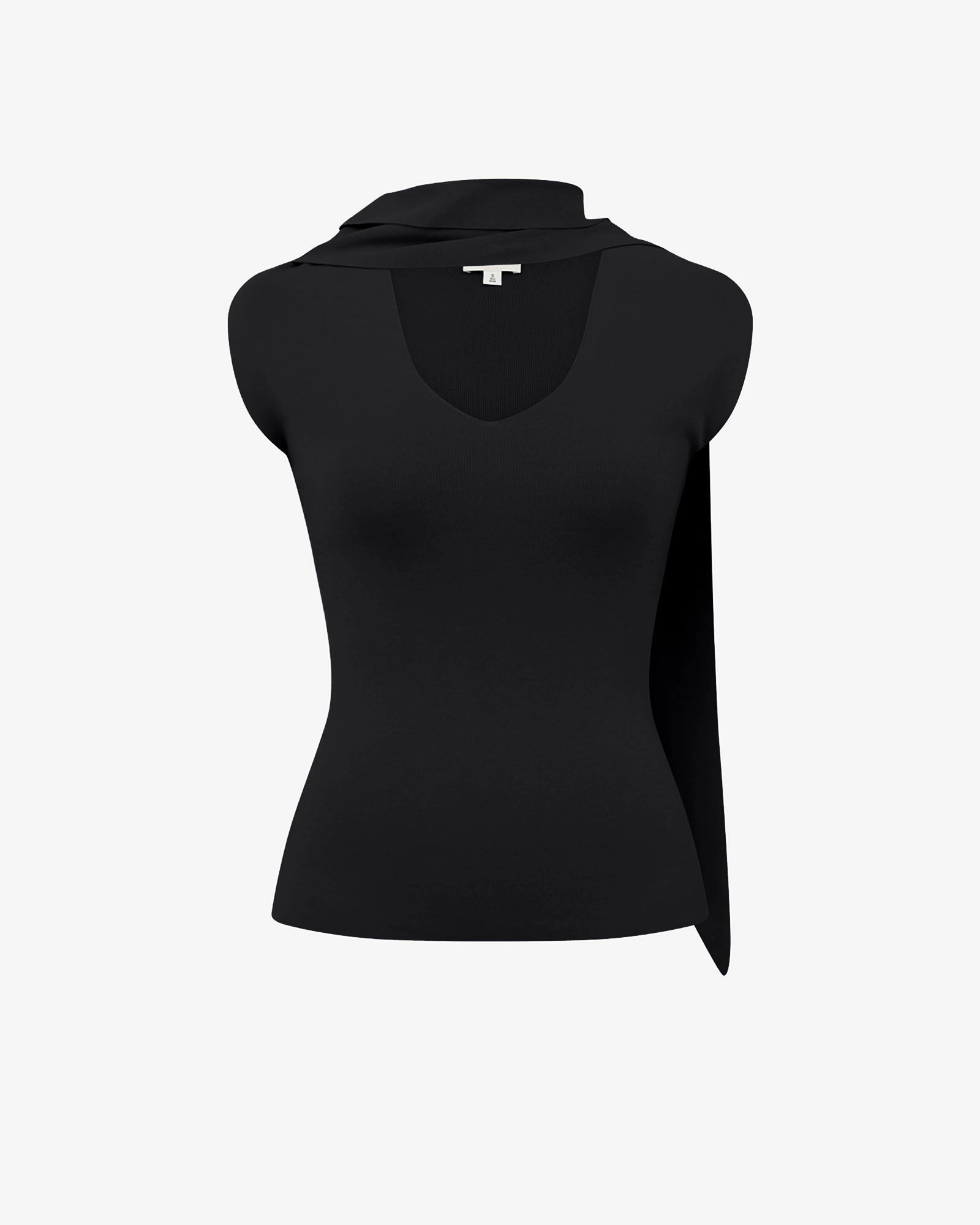 Isadora V-neck Scarf Knit Top
