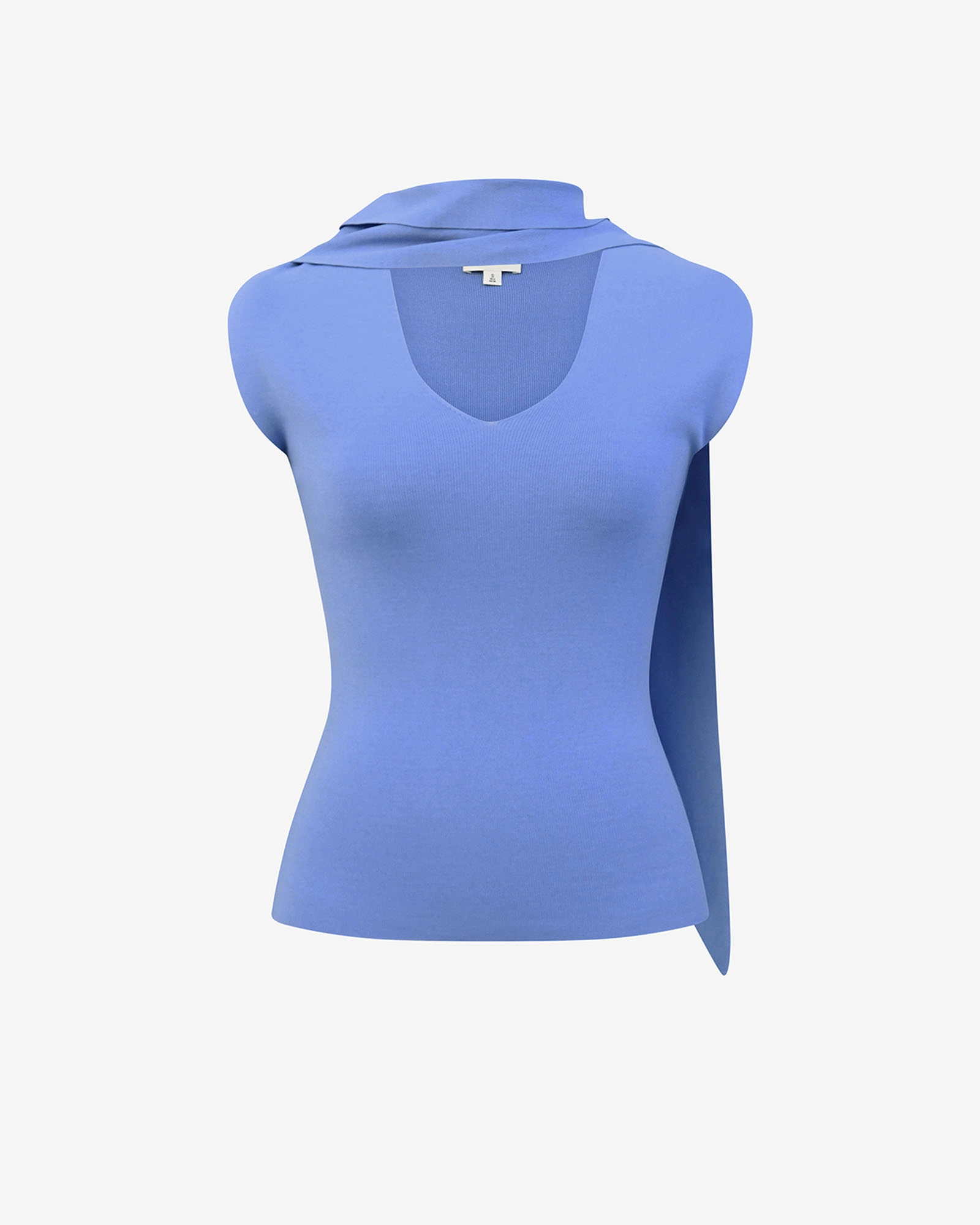 Isadora V-neck Scarf Knit Top