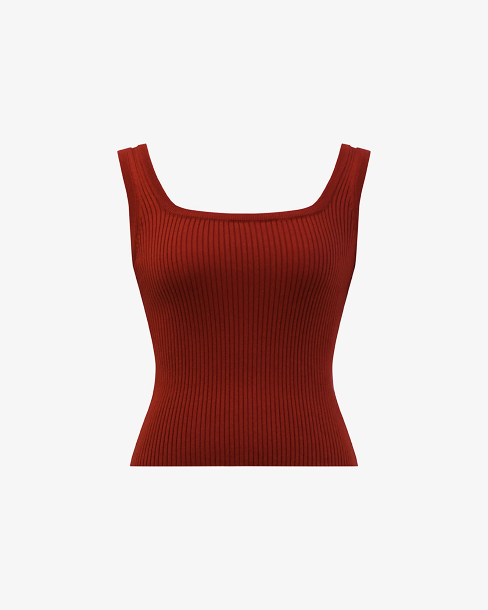 Ella Square Neck Rib Knit 