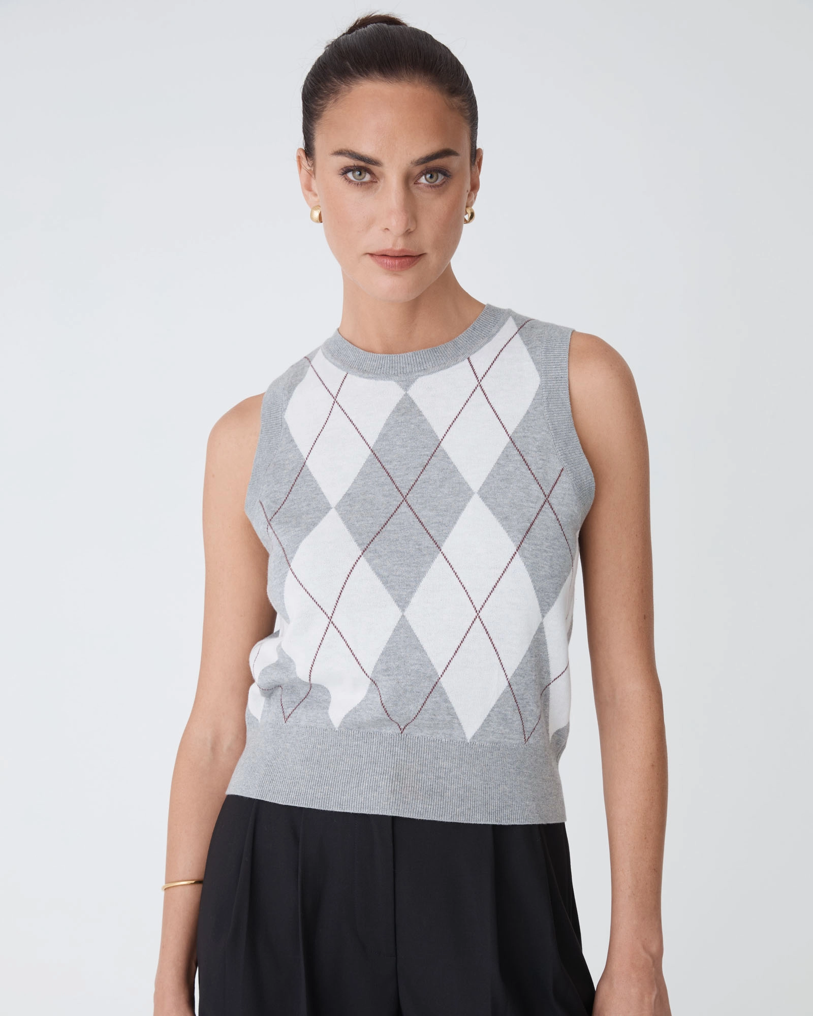 Jacinta Argyle Knit Vest