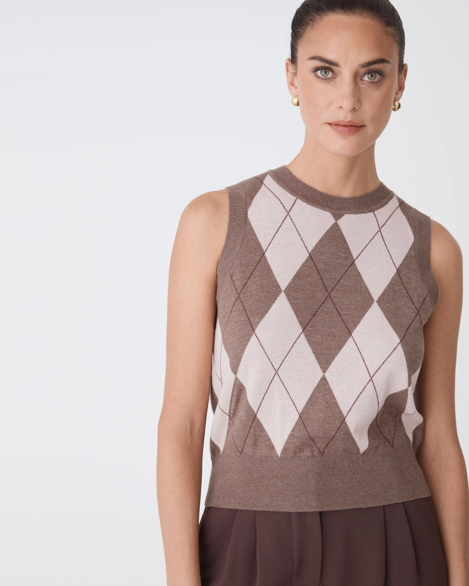 Jacinta Argyle Knit Vest