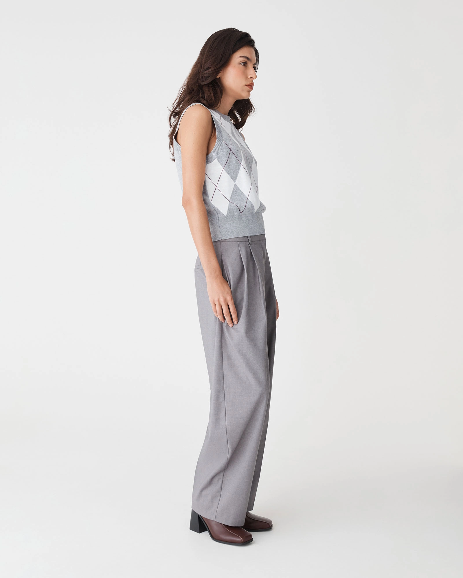 Jacinta Argyle Knit Vest