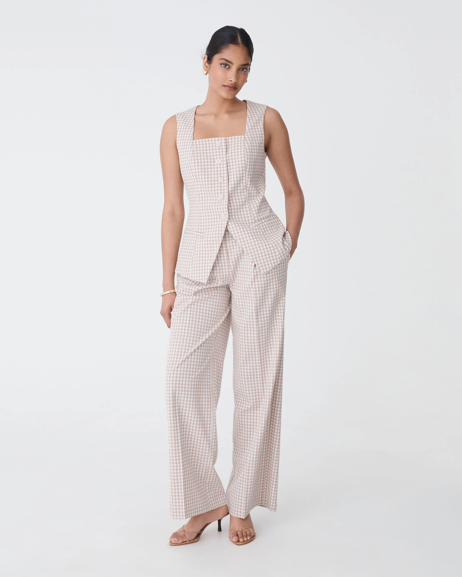 Koora Check Wide Leg Pants