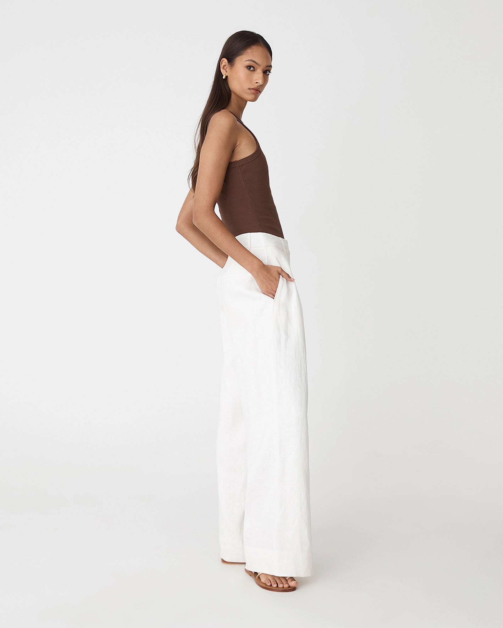 Ami Wide Leg Linen Pants