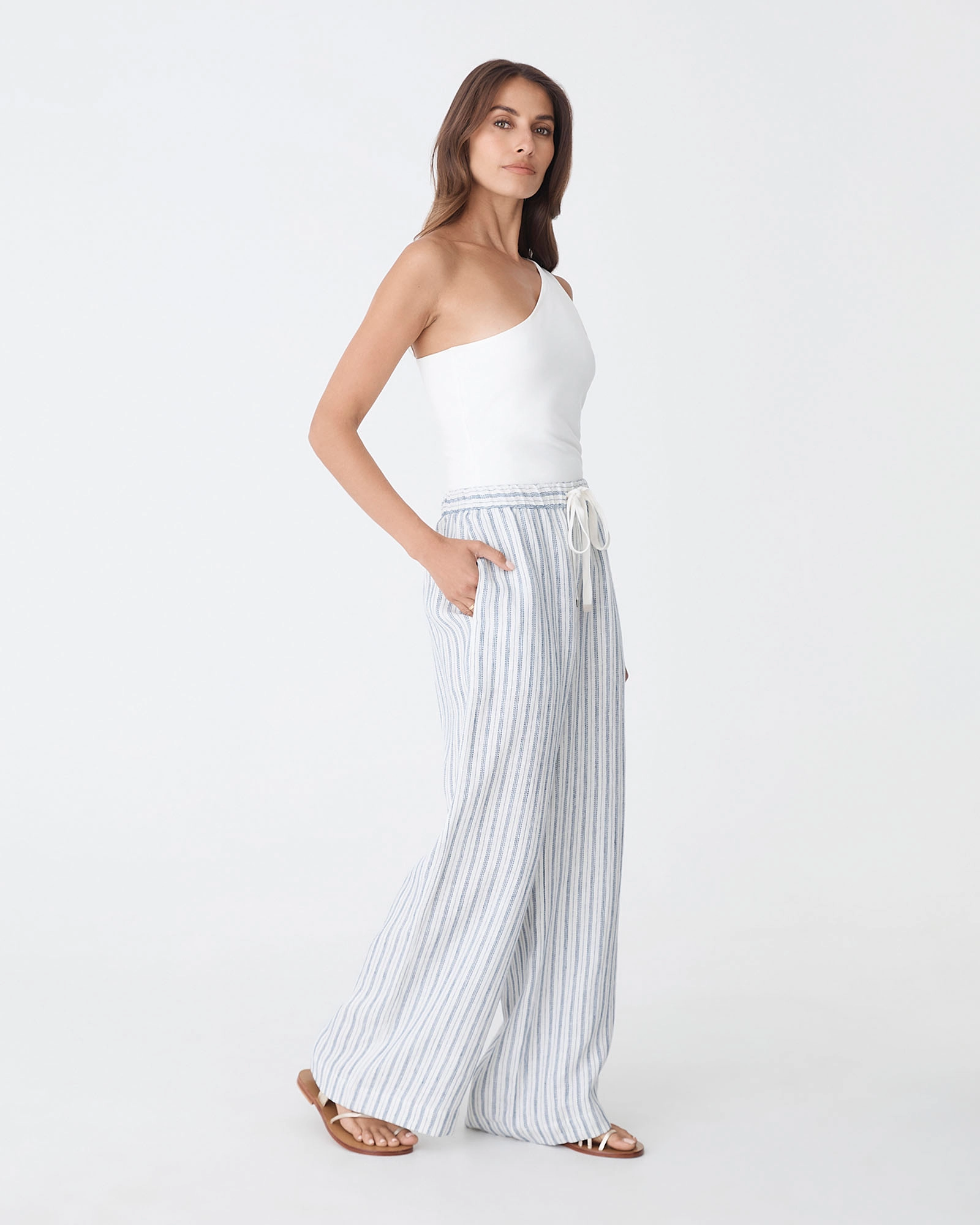Milos Wide Leg Linen Pants