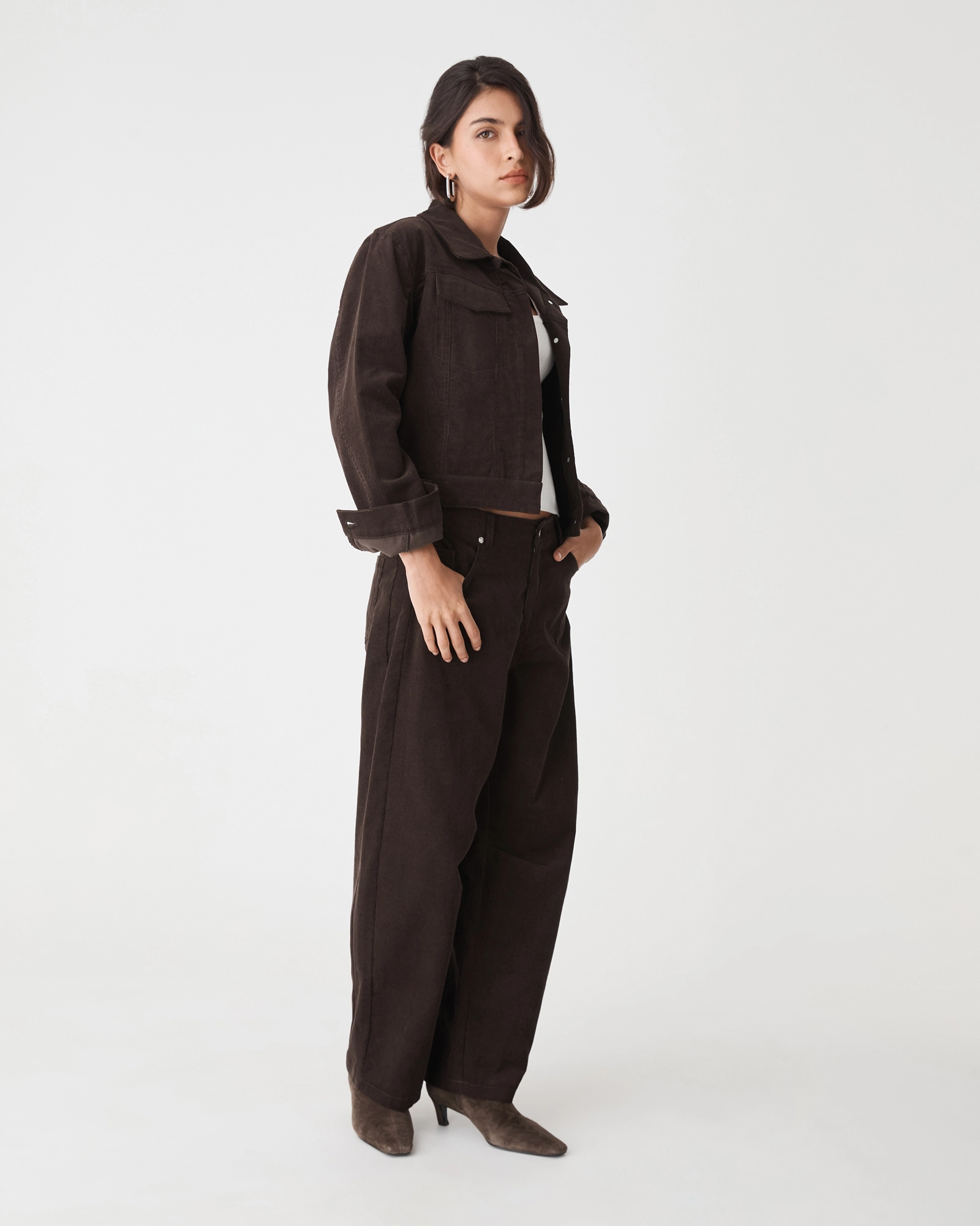 Nya Corduroy Barrel Leg Pants