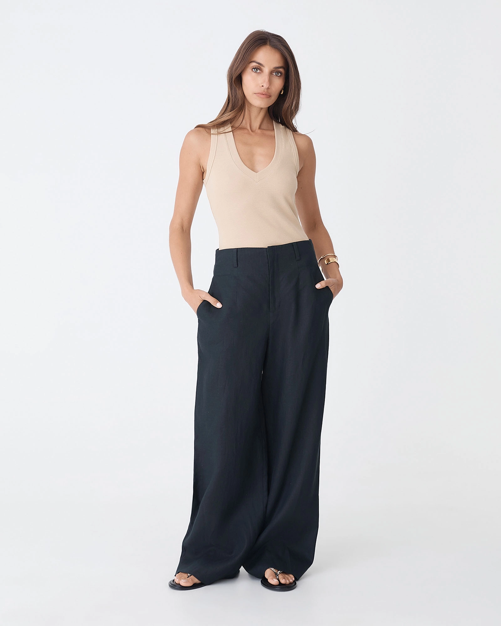 Ivy Linen Wide Leg Pants