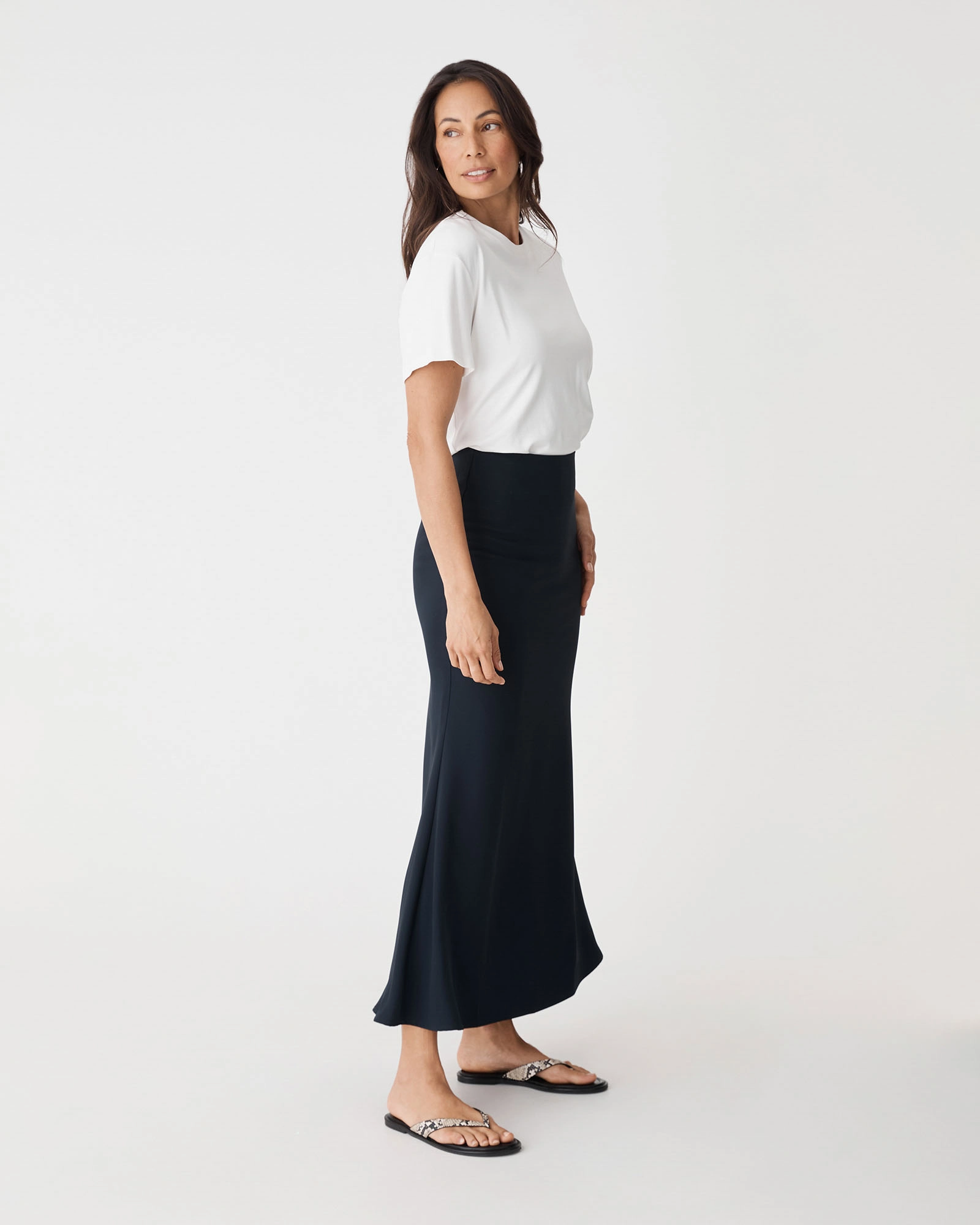 Caris Flared Maxi Skirt