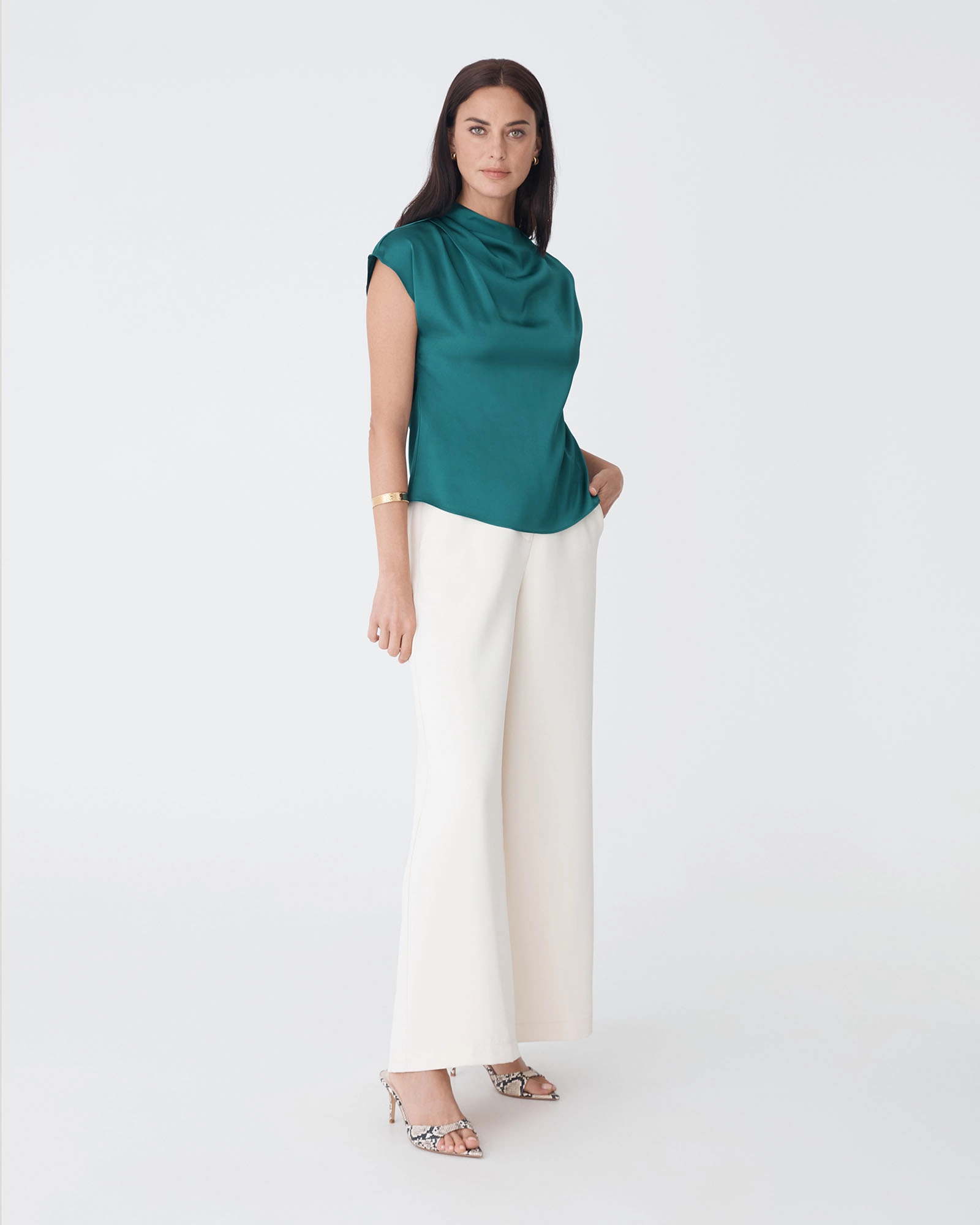 Zafina Pleated Draped Top 