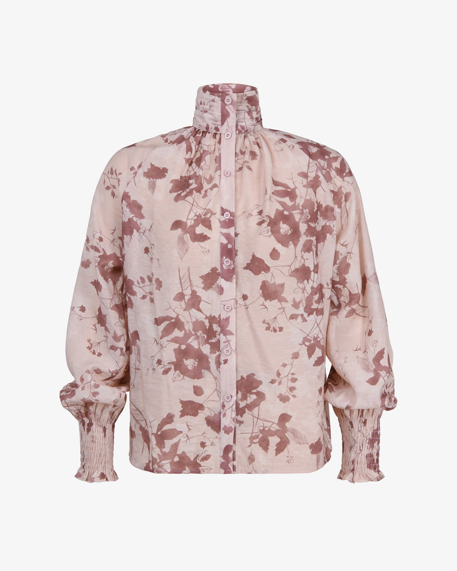 Lesley High Neck Floral Blouse