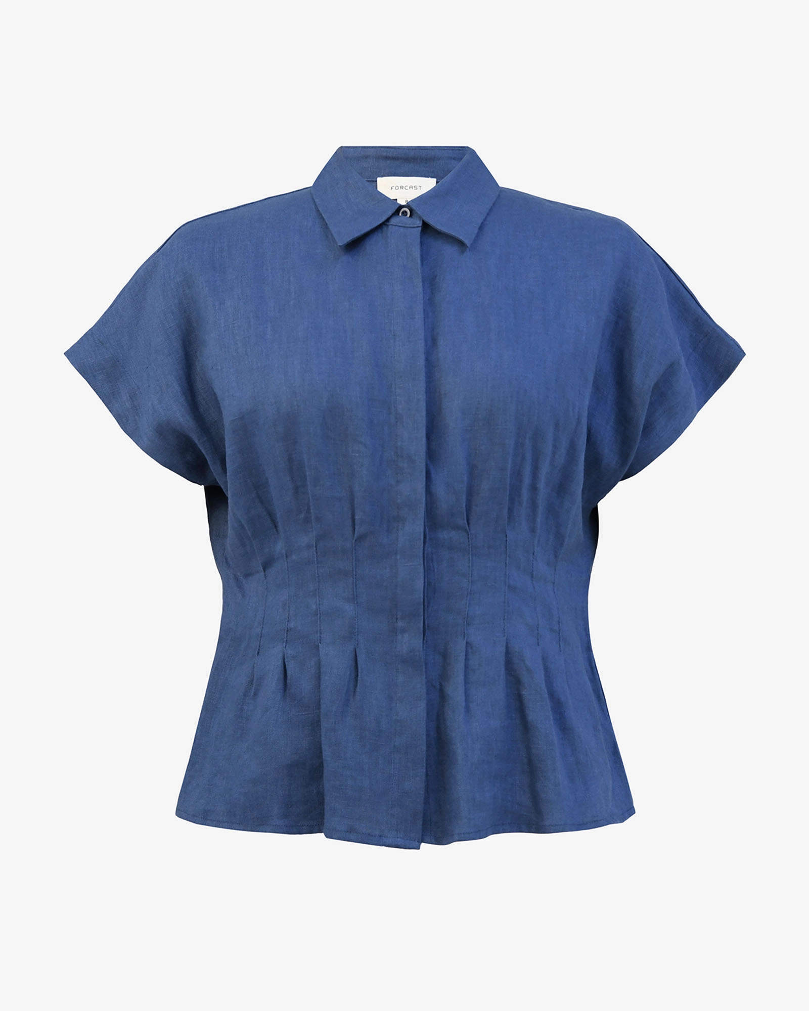 Ami Linen Pleated Tuck Shirt