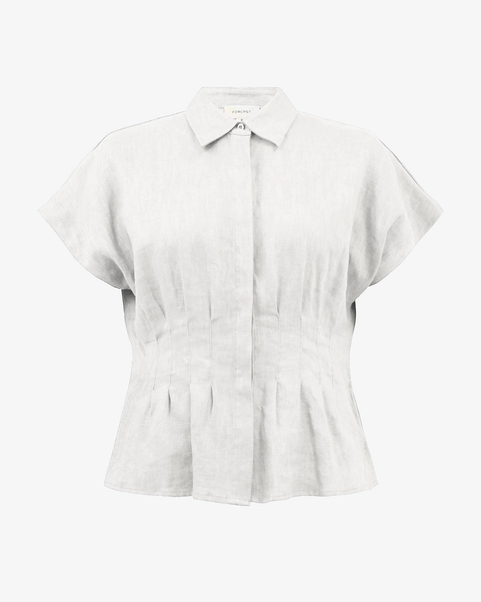 Ami Linen Pleated Tuck Shirt