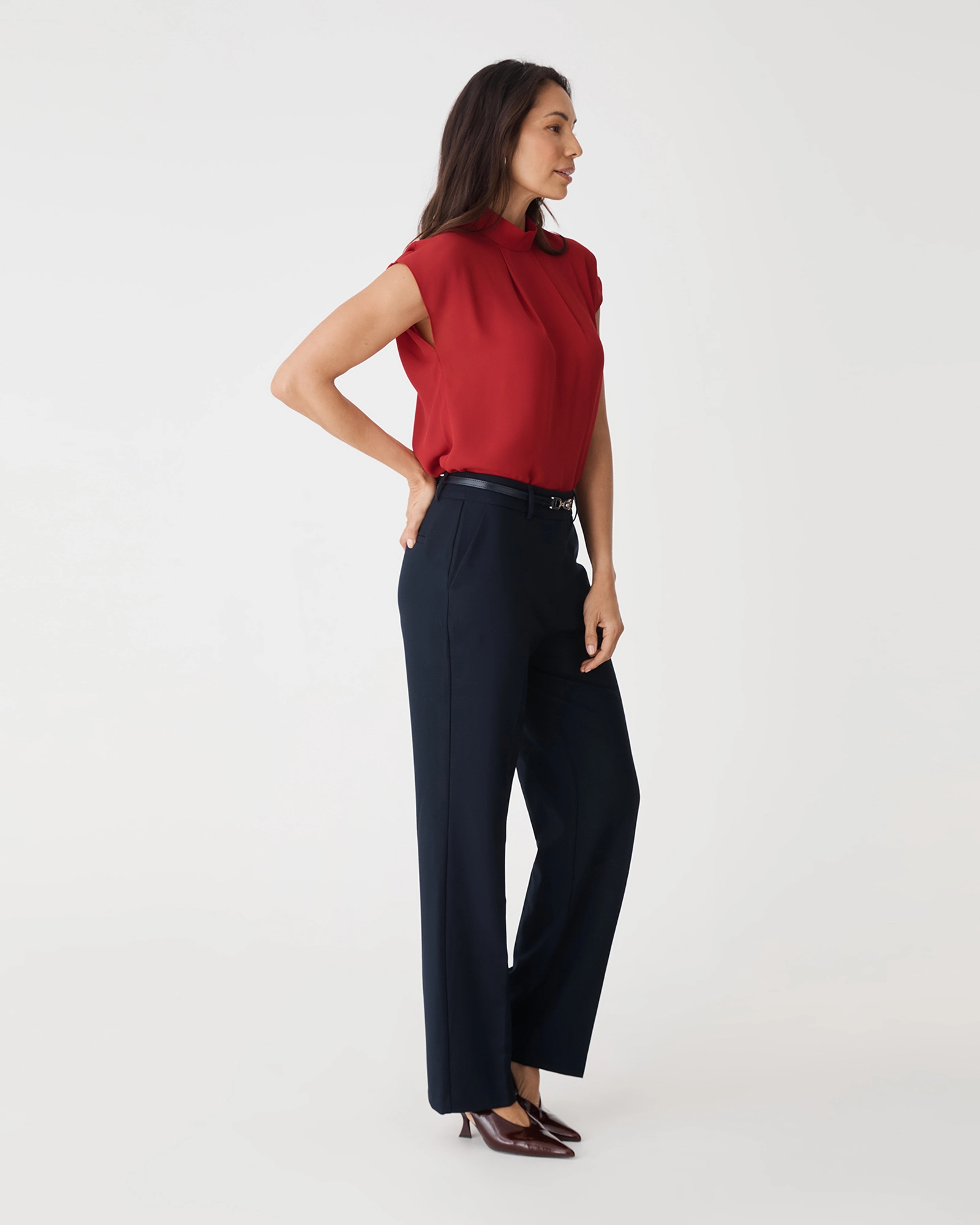 Tiara High Neck Shell Top 