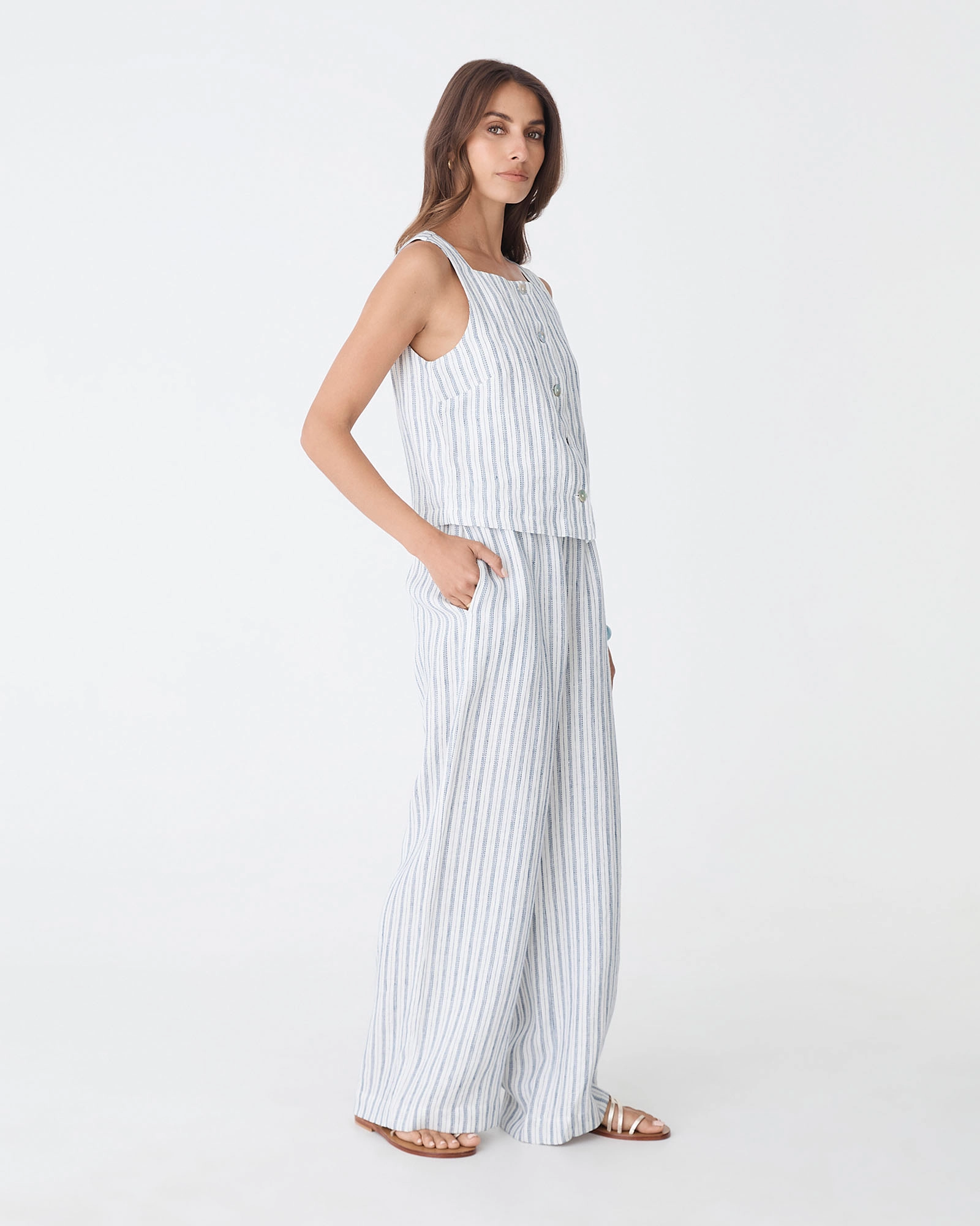 Milos Button Through Shell Top